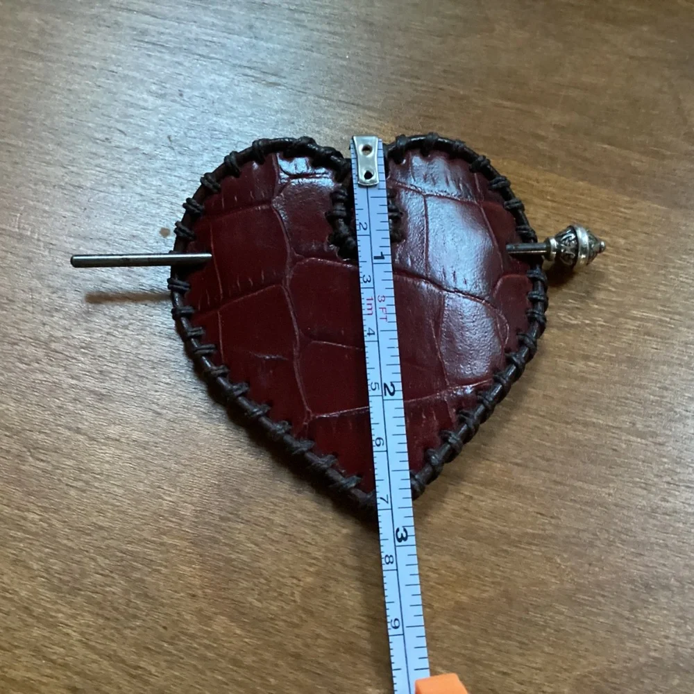 Vintage Rare Find Brighton Leather Heart Shape Accessory